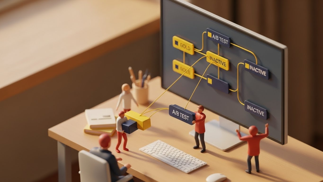 (Isometric 3D): Miniature Desktop Nodes - Workflow Tangibility