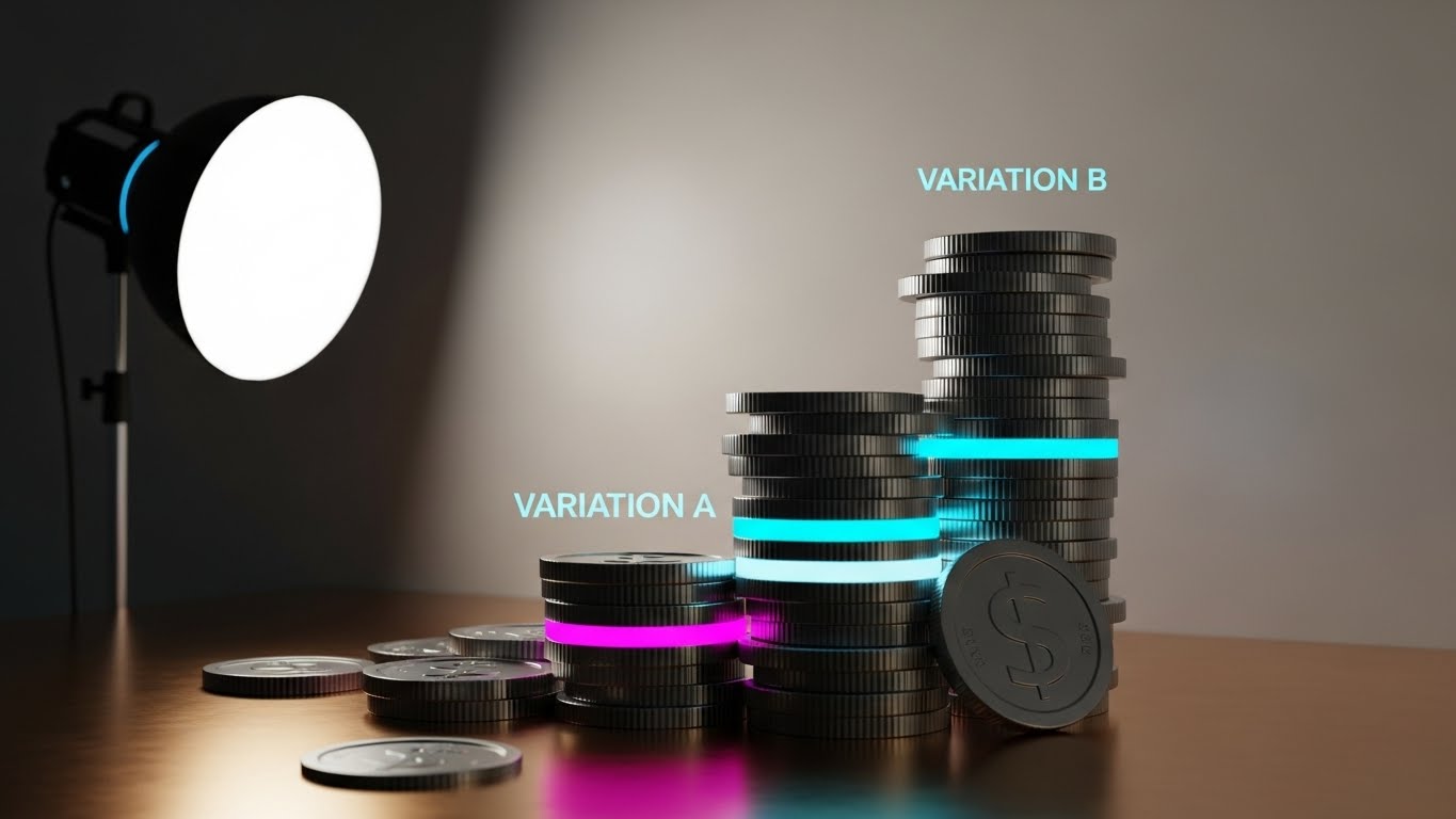 (Photorealistic 3D Renders): Metallic Coin Stacks - Financial Certainty