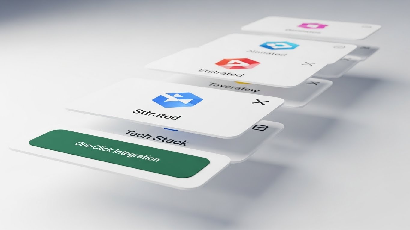 (3D Parallax UI Presentation): Floating Stack Layers - Seamless Integration