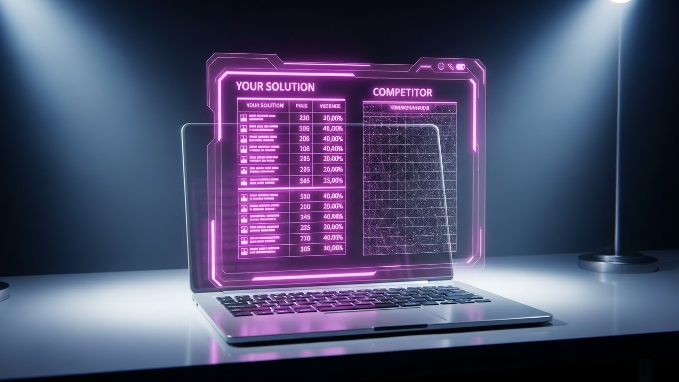 (Holographic UI over 3D Render): Iridescent Projection - Clear Superiority