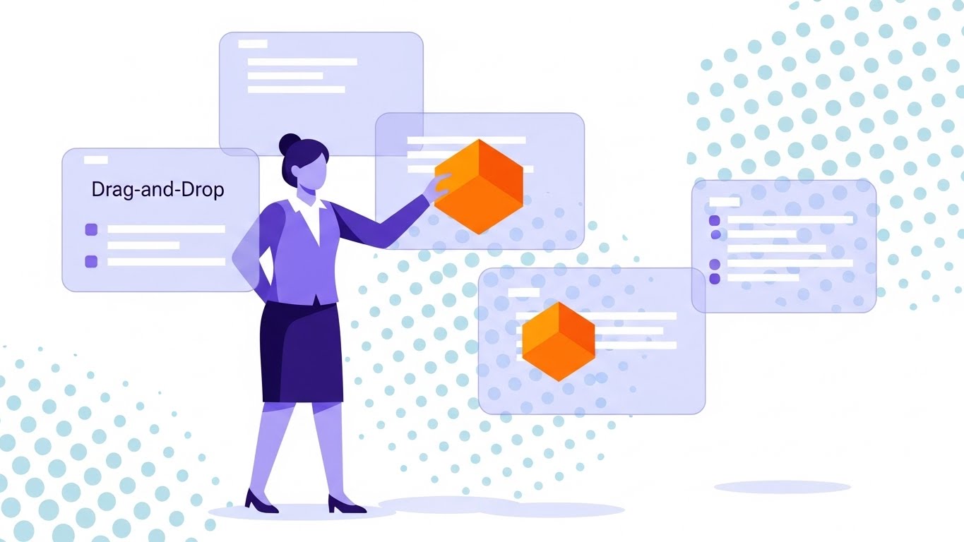 (2D Animation & UI Composition): Geometric Interaction - Drag-and-Drop Simplicity
