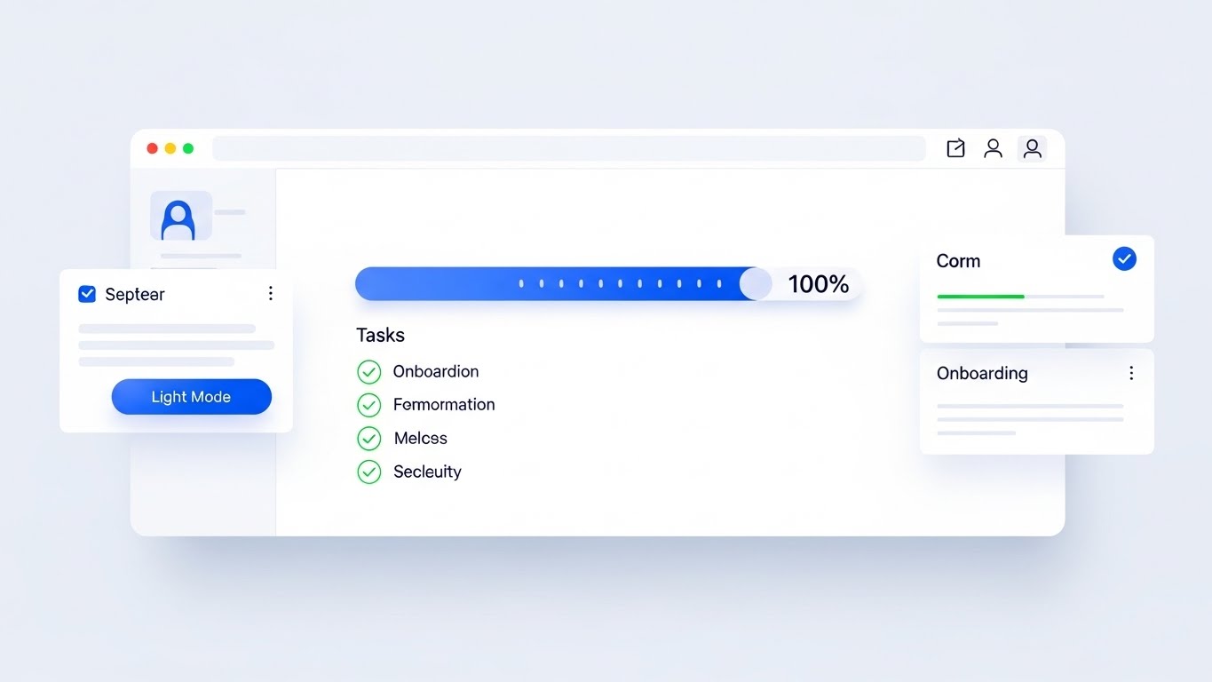 (Clean UI Workflow): Minimalist Progress demonstrates Functional Clarity