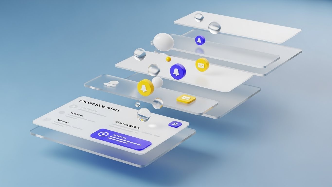 (3D Parallax UI): Floating Layers visualize Deep-Dive Intelligence
