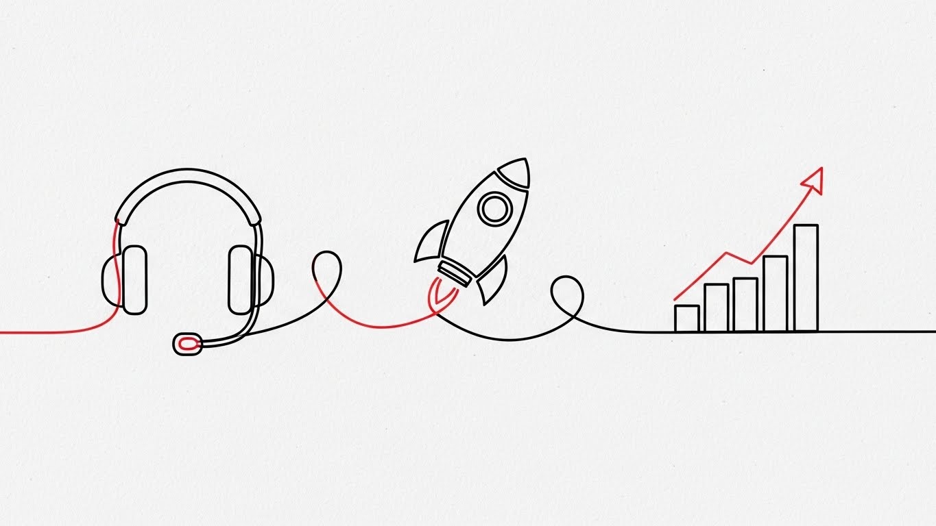 (2D Line Art): Continuous Path visualizes Frictionless Onboarding Journey