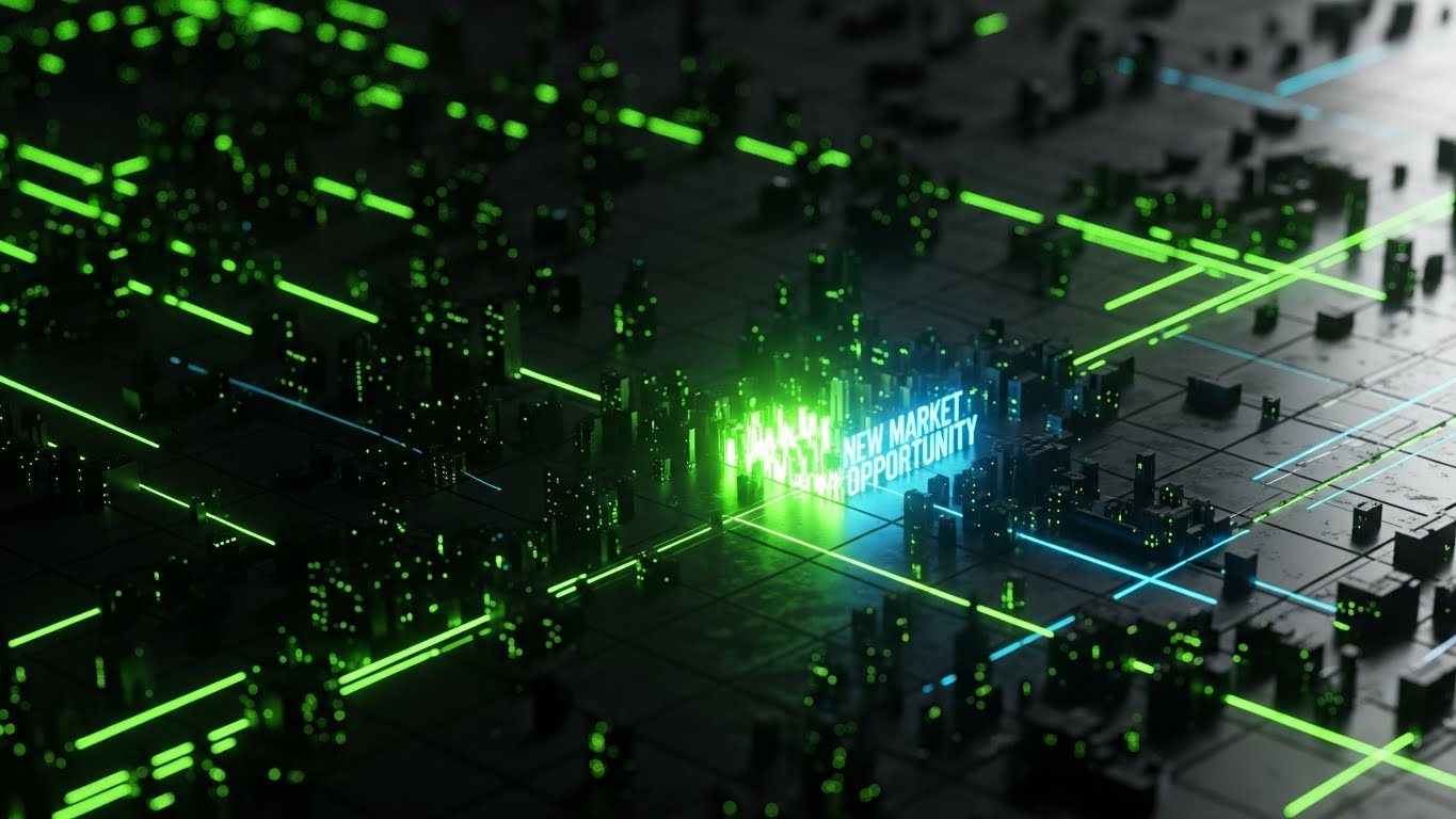 (Futuristic Neon/Dark Mode): Lighting the Grid + Illuminating New Markets