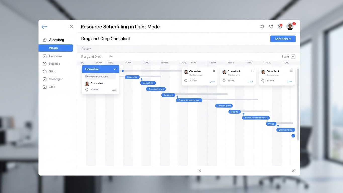 (Clean UI Workflow): Clean Gantt Chart + Simplifying Resource Scheduling