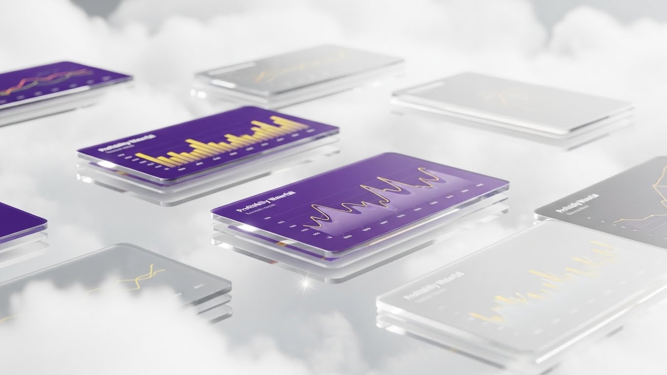 (3D Parallax UI Presentation): Floating Interface + Elevating Financial Visibility