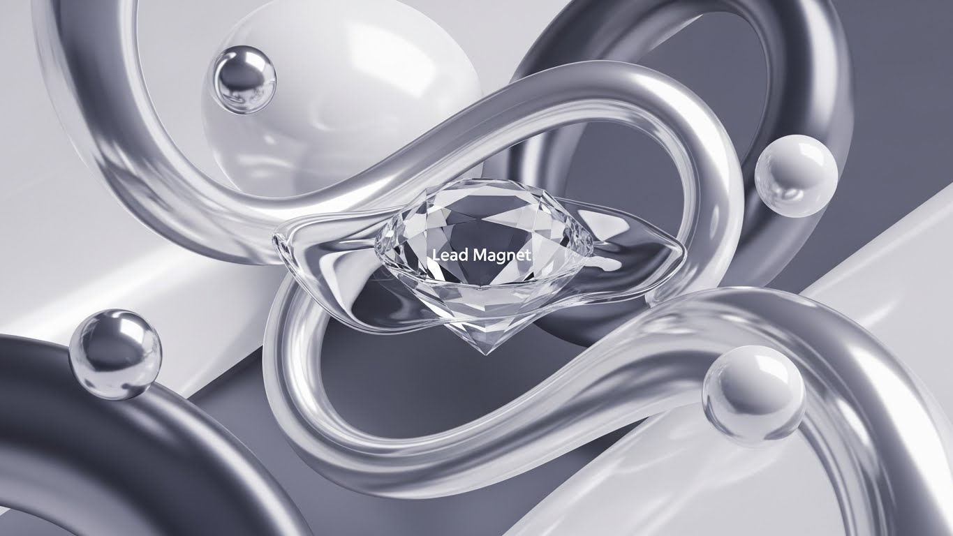 (Abstract 2D flat vector organic): Fluid Chrome + Crystallizing High-Value Content