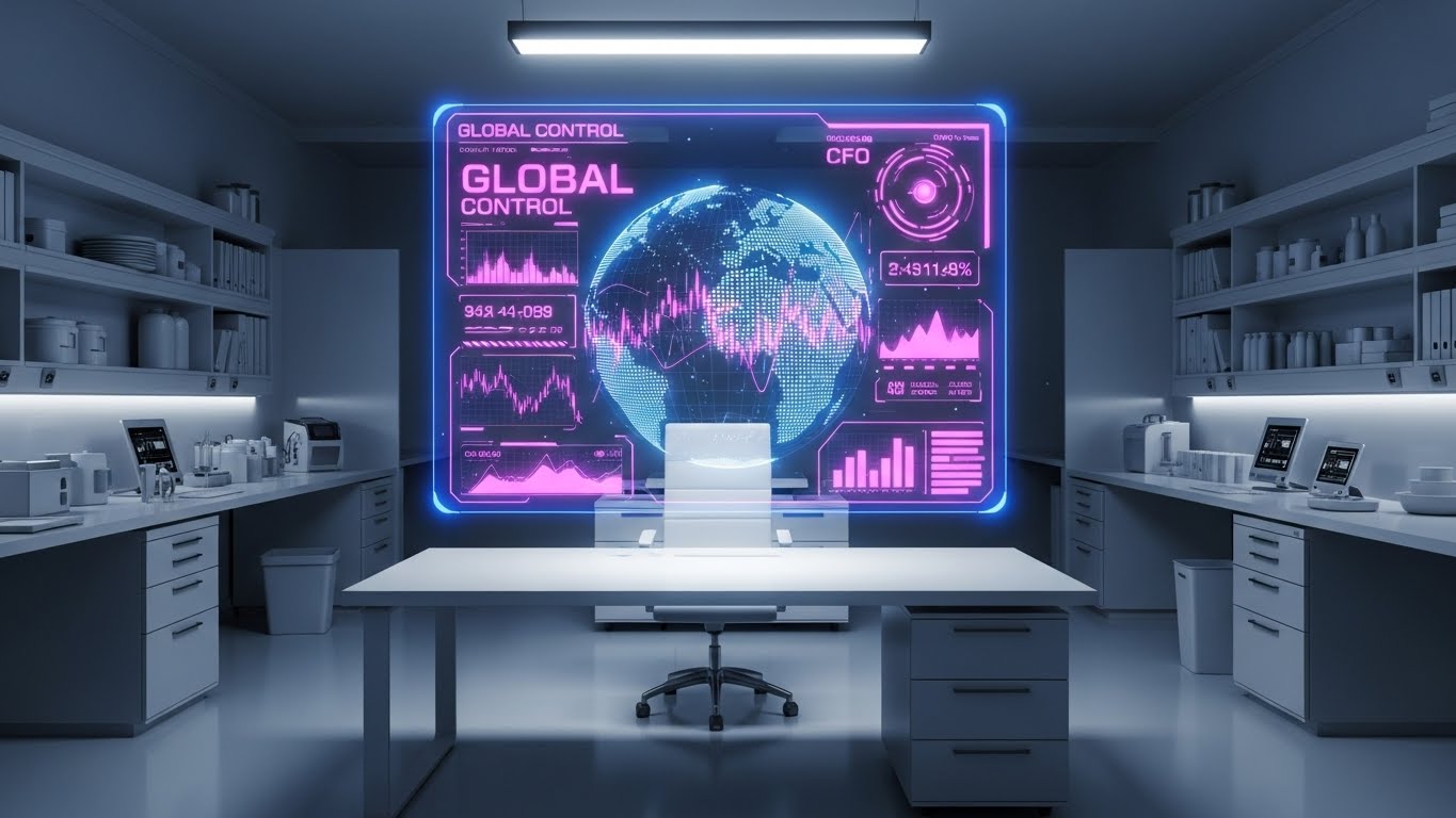 (Holographic UI): Global Command: The CFO’s Control Center