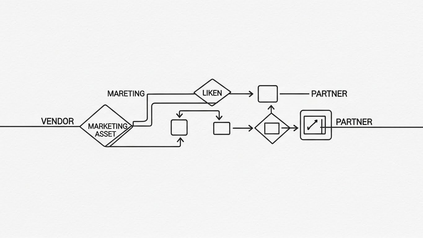 (2D Line Art): Continuous Flow + Process Clarity
