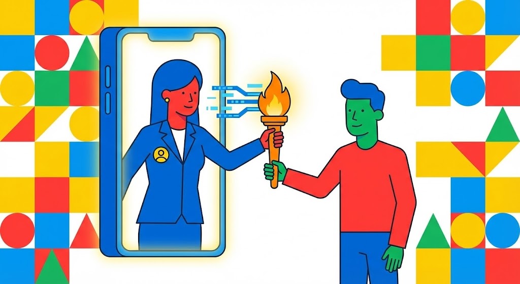 (2D Character Narrative): The Digital Handover + Seamless Continuity