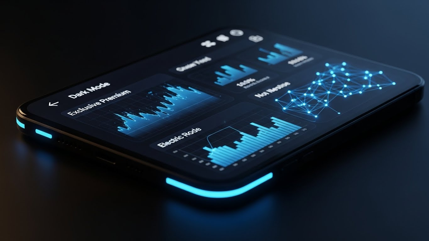 (Dark Mode UI Showcase): Premium Interface + Driving Feature Upsells