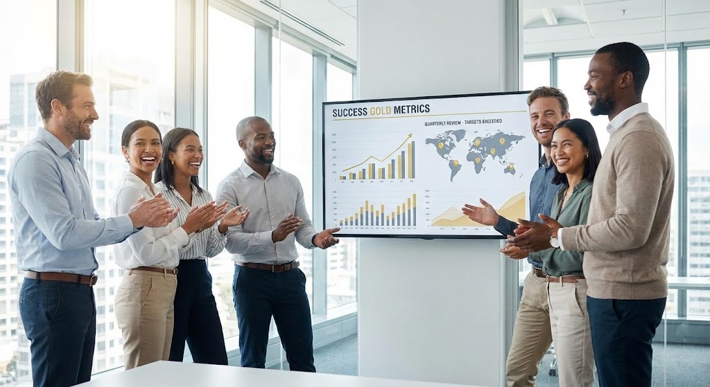 (Aspirational Stock Montage): Team Success + Encouraging Advocacy