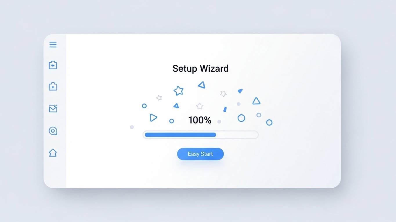 (Minimalist Mockup): Setup Simplicity + Accelerating Time-to-Value