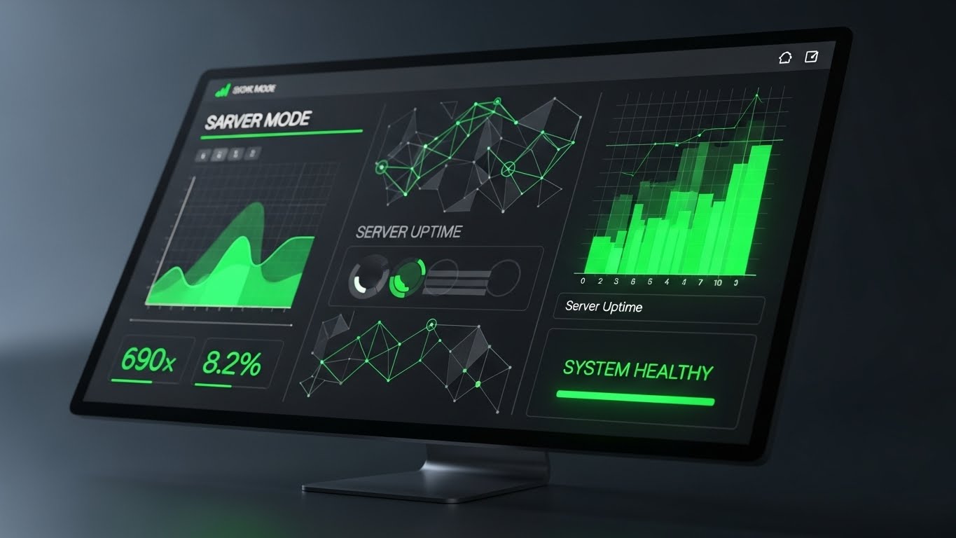 (Dark Mode UI Showcase): System Health + Unshakeable Infrastructure Reliability