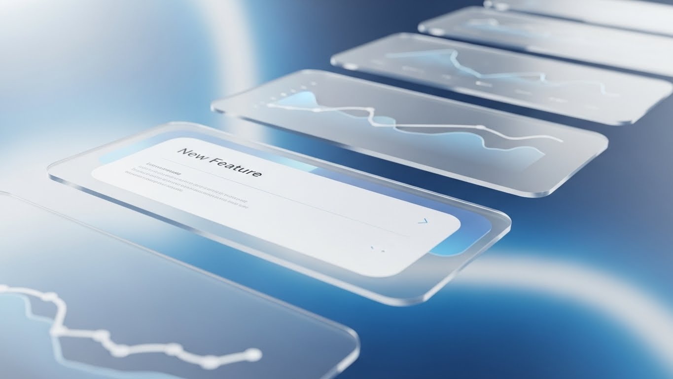 (Glassmorphism Depth): Innovation Layers + Proactive Roadmap Communication