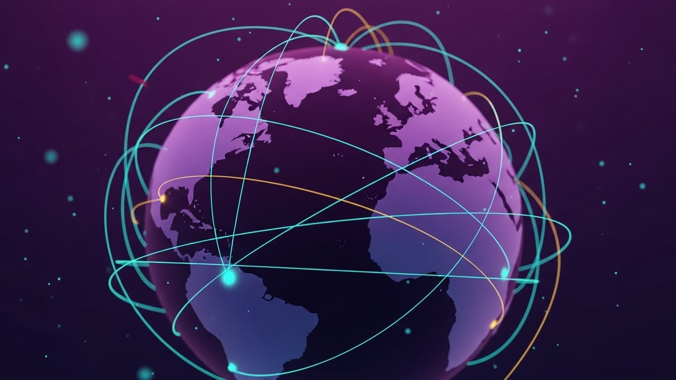 (Abstract 2D Motion Graphics): Global Nexus + End-to-end control