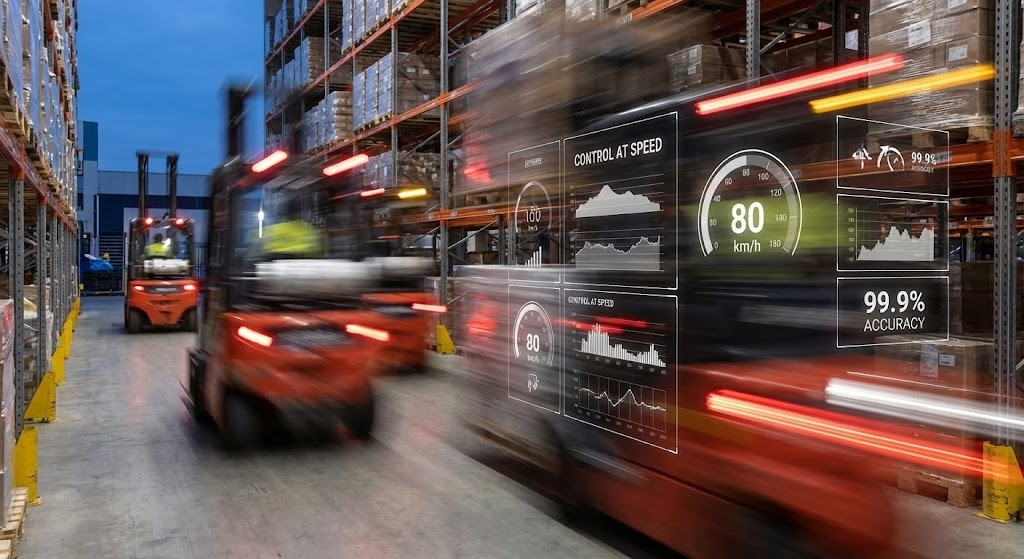 (Hyper-lapse Stock Footage): Kinetic Blur + Visualizes High-Velocity Throughput