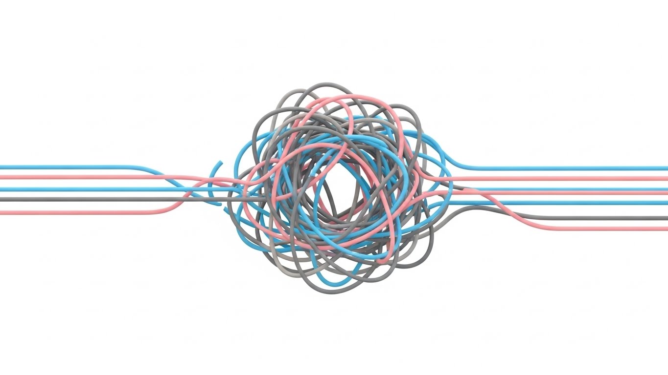 (Abstract 2D Motion): Untangling Knots + Resolves Inventory Chaos