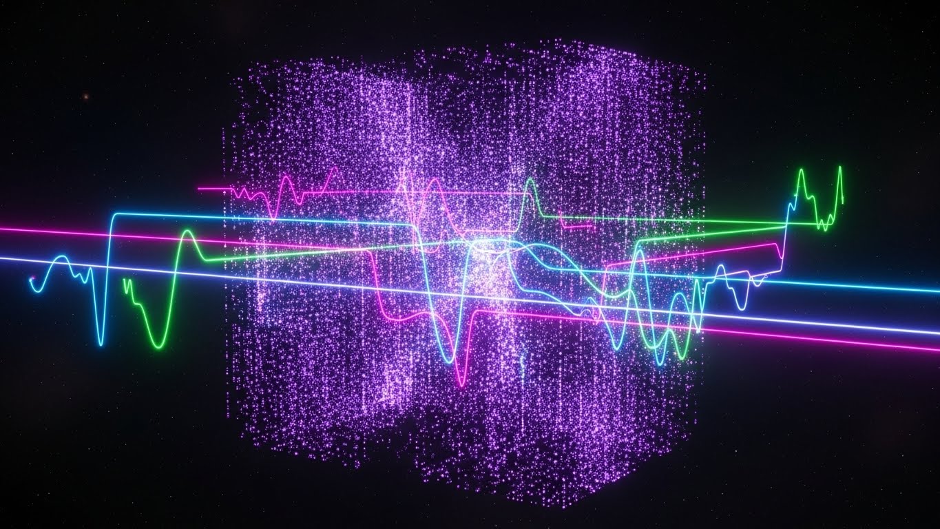 (Hybrid: Abstract AI + Neon): Digital Galaxy + Future-Proof Architecture