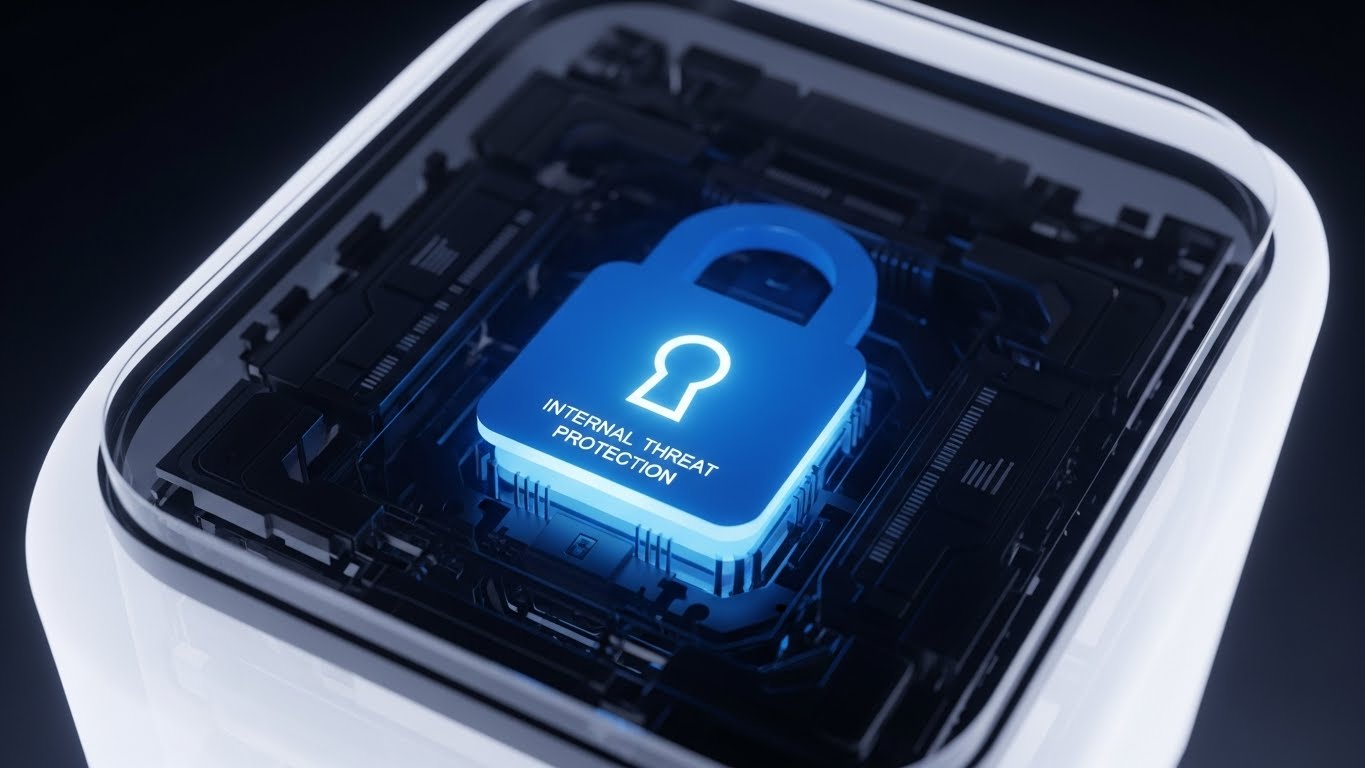 (3D X-Ray Visualization): Translucent Core + Internal Threat Protection