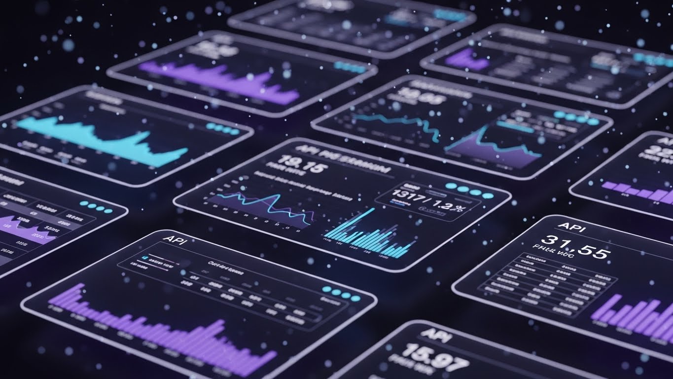(3D Parallax UI Presentation): Floating Metric Layers + Comprehensive Platform Depth