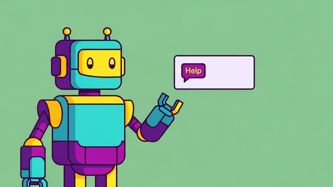 (2D Animation & UI Composition): Support Bot + Automated Self-Service