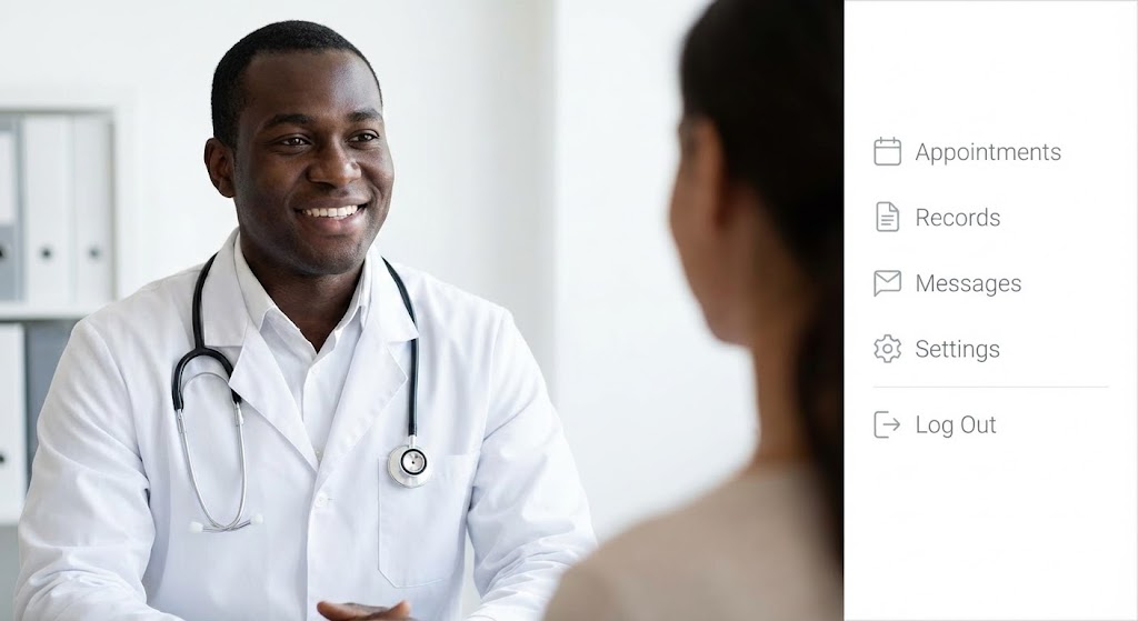 (Split Screen: Optimized Reality): Human Connection + Automated Digital Support