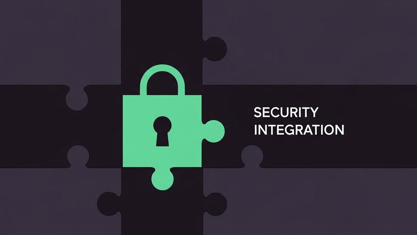 (Minimalist Flat 2D Vector): Precision Fit - Frictionless Stack Integration