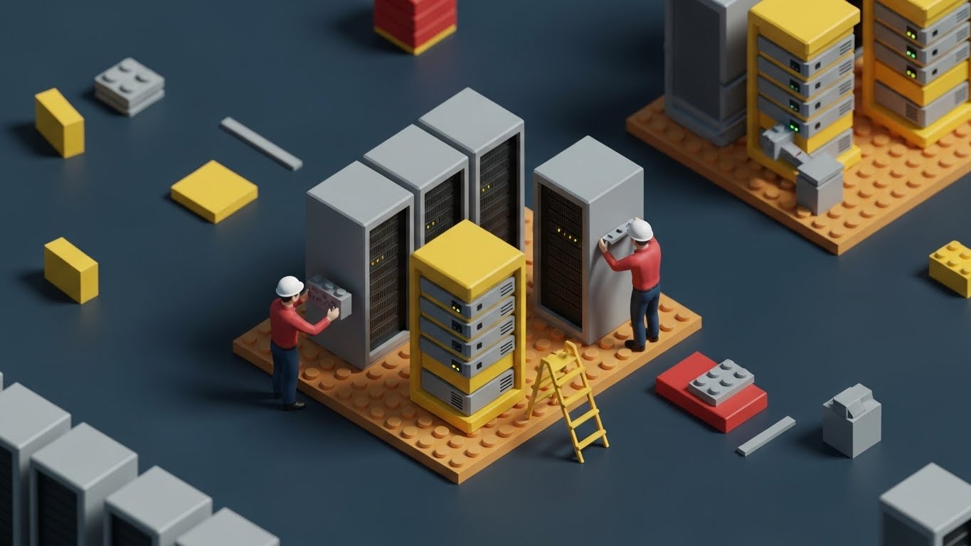 (Isometric 3D): Server Blocks – Gamifying Implementation Logic