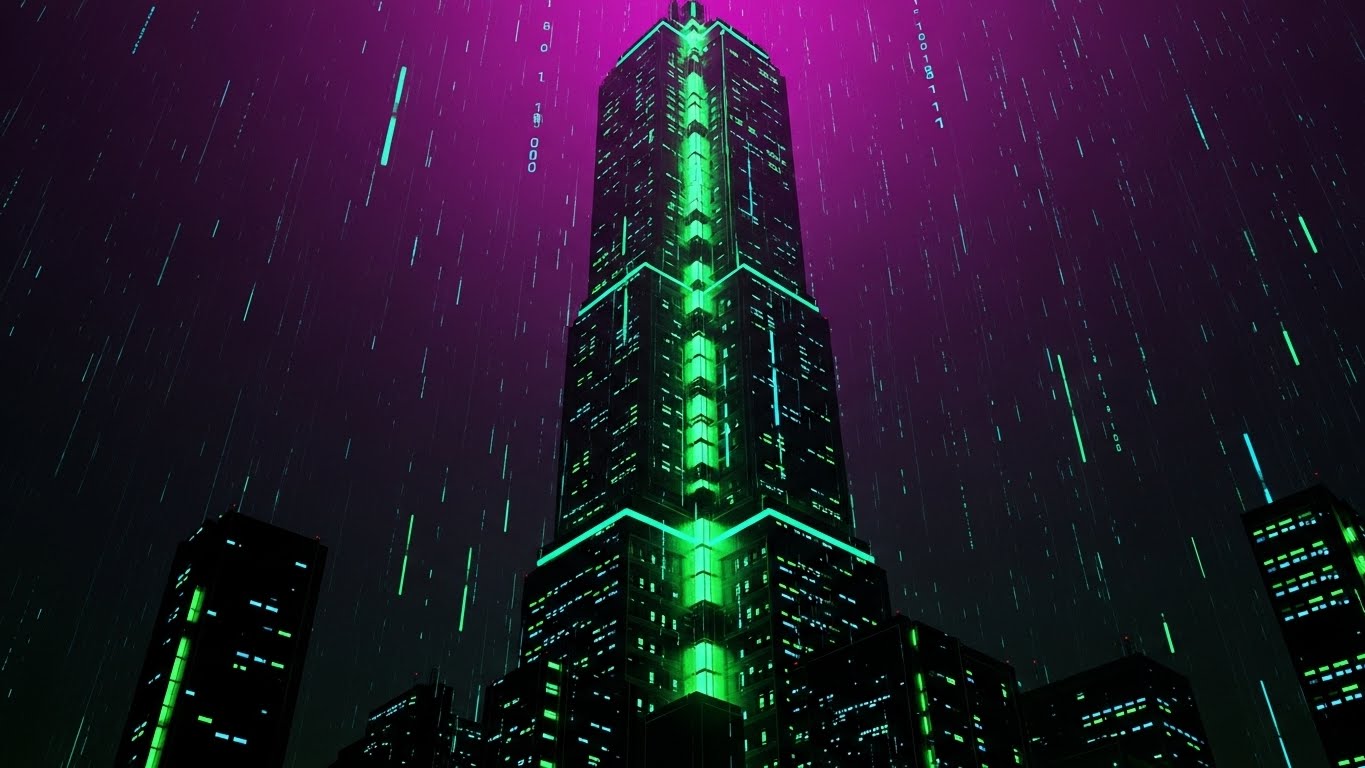 (Futuristic Neon): Data Tower – Activating Power Users