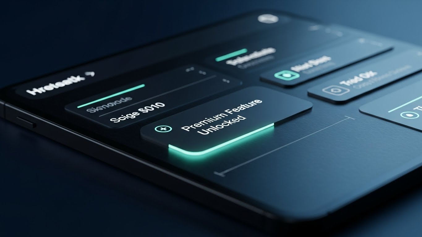 (Dark Mode UI): Midnight UI – Triggering Upsell Desire