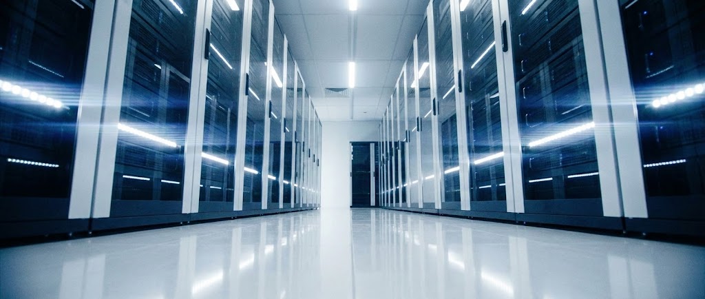 (AI Cinematic): Sapphire Server Room – Establishing Enterprise Scale Authority