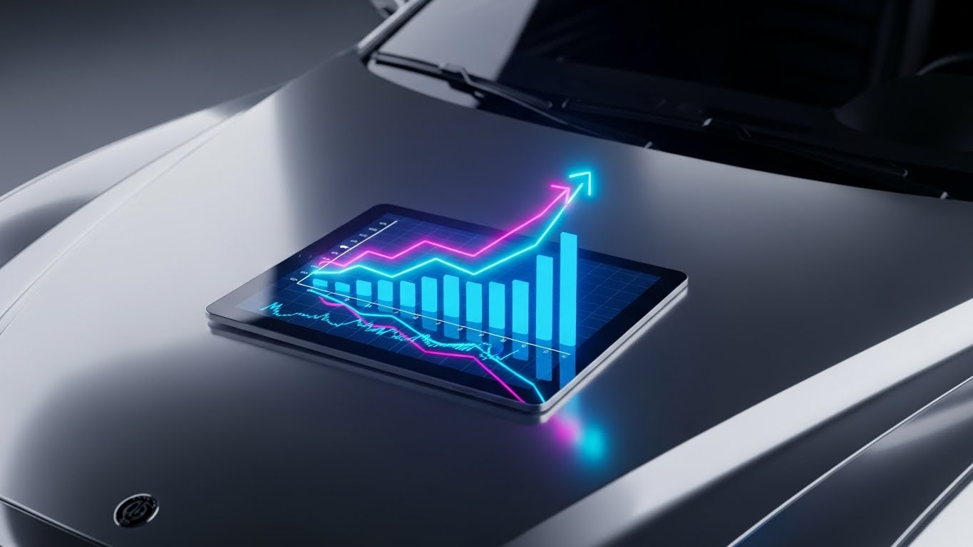 (Photorealistic 3D Render): Tablet on Hood + Elevating Brand Prestige