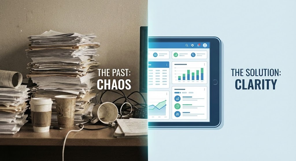 (Split Screen): Chaos vs. Clarity + Contrasting Legacy and Modernity