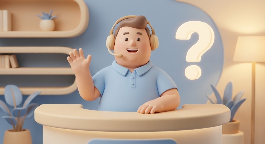 (3D Character): Pixar-Style Agent + Humanizing Tech Support