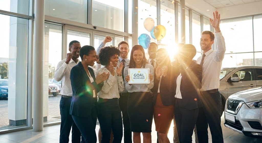 (Aspirational Stock Montage): The Winner's Circle: Visualizing the emotional ROI.