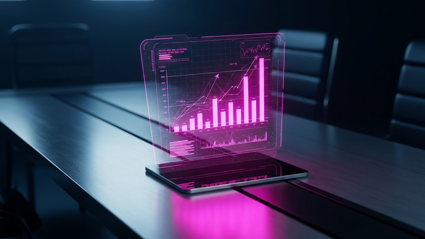 (Holographic UI over 3D): Always-On Support: Visualizing intelligent assistance.