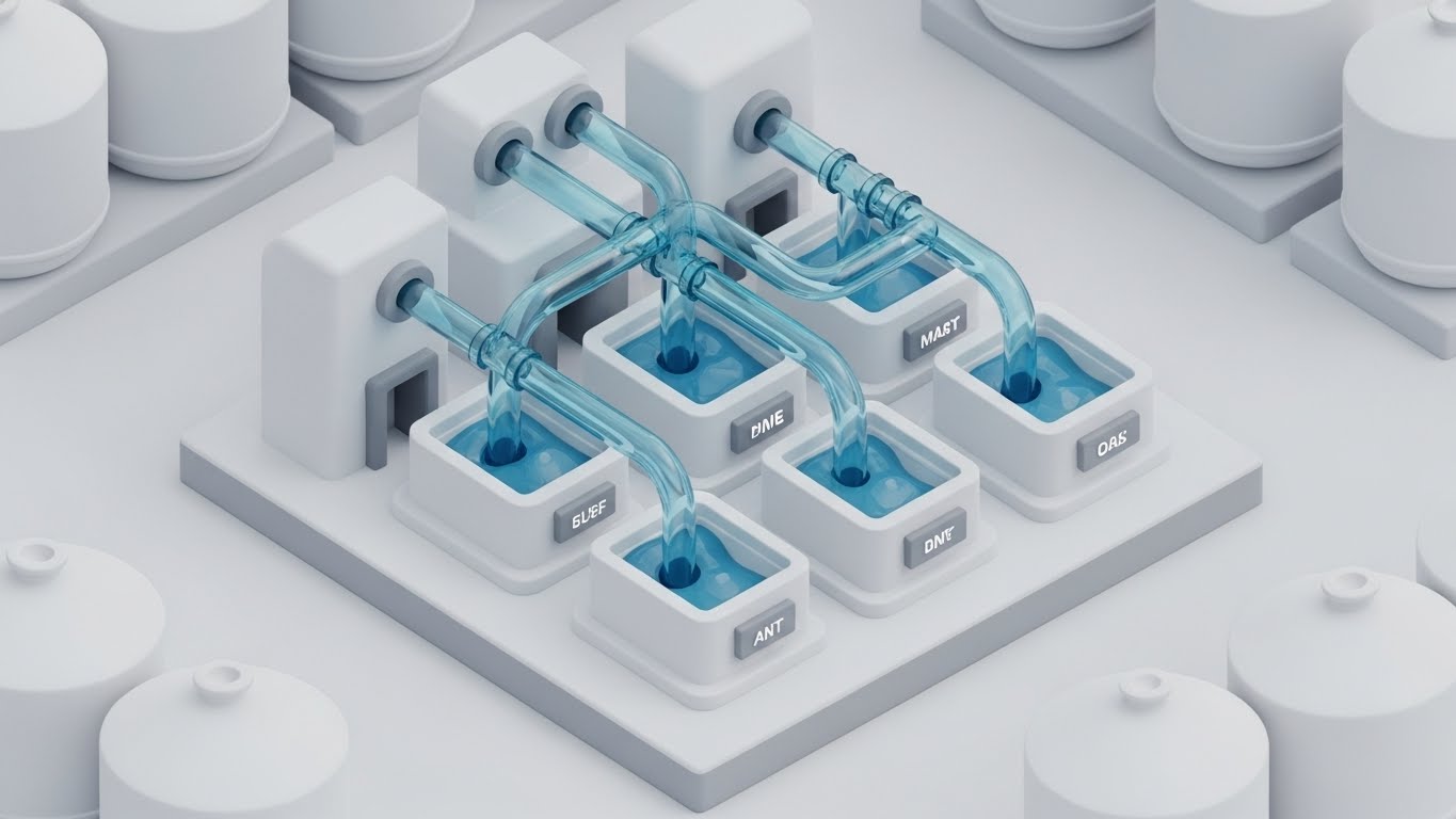 (Isometric 3D): Cash Flow Dynamics (Liquidity Management)