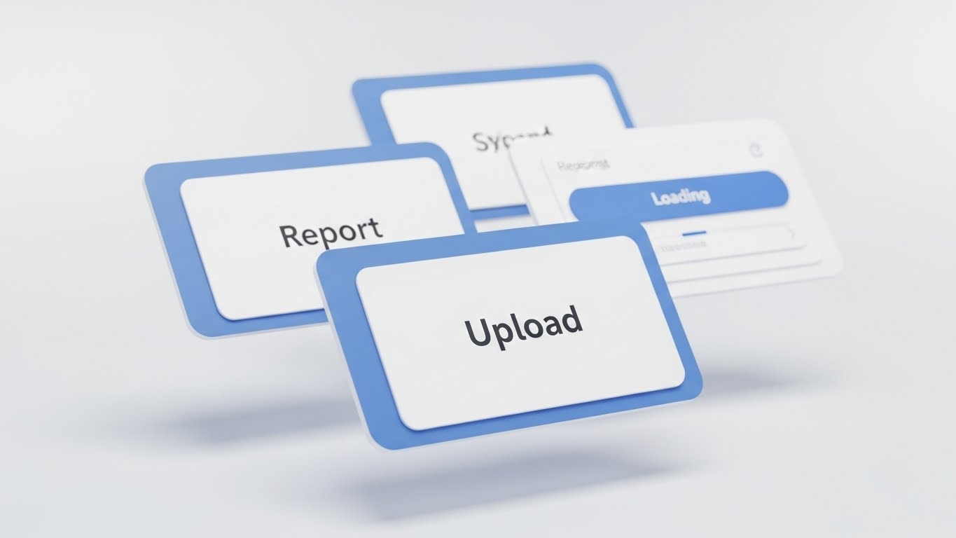 (3D Parallax UI): Floating Workflow Layers – Visualizing Depth of Process