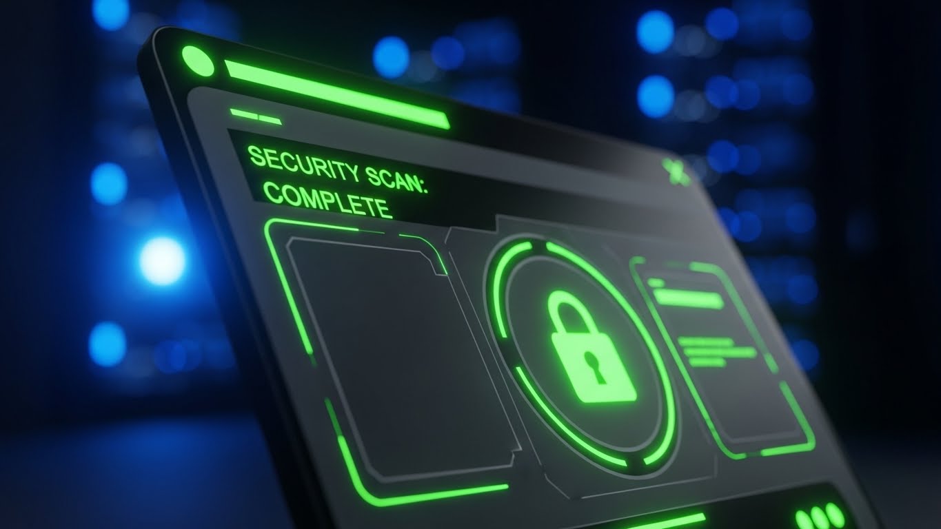 (Dark Mode UI): Cyber Defense + Encrypted Security