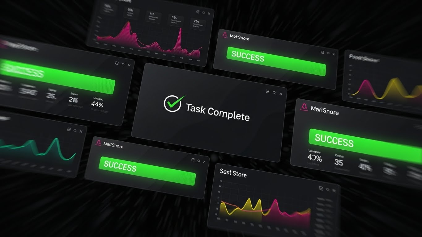 Rapid UI Montage: Success Banners Visualize Velocity