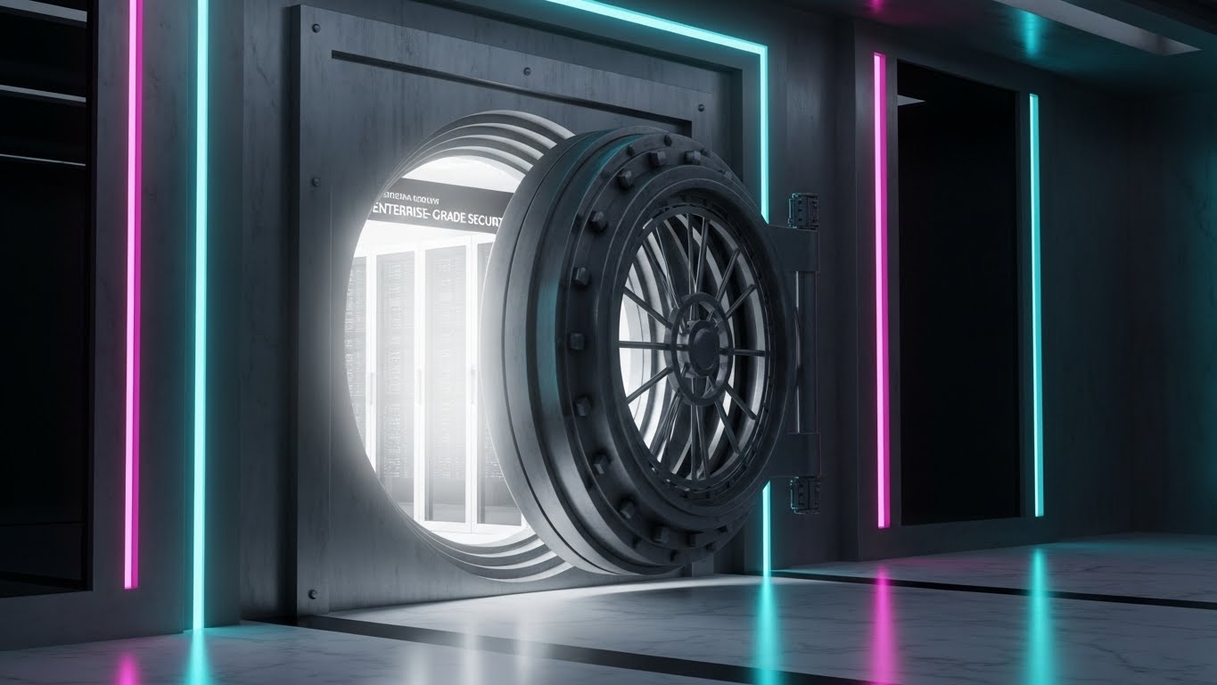 (Photorealistic 3D Renders): Steel Security — Enterprise-Grade Protection