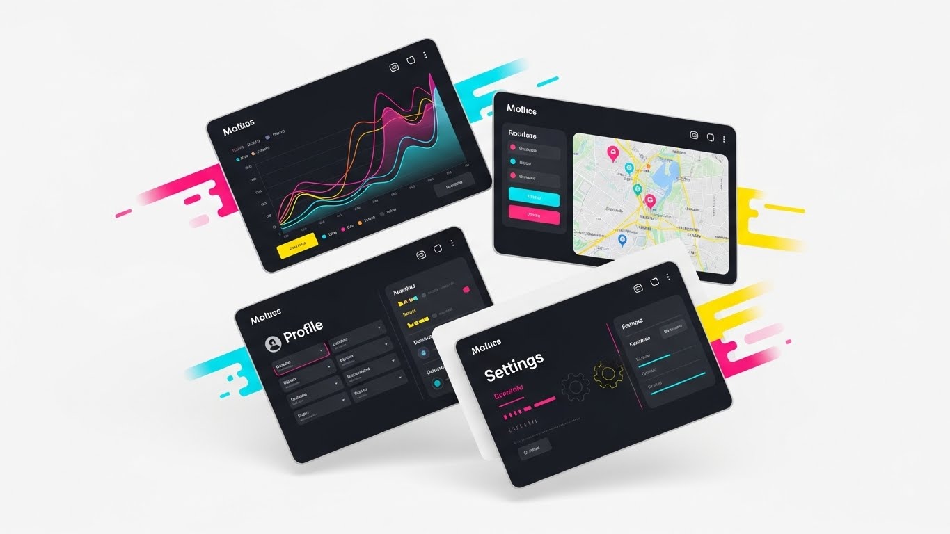 (Rapid UI Feature Montage): Flying Widgets — Holistic Feature Suite