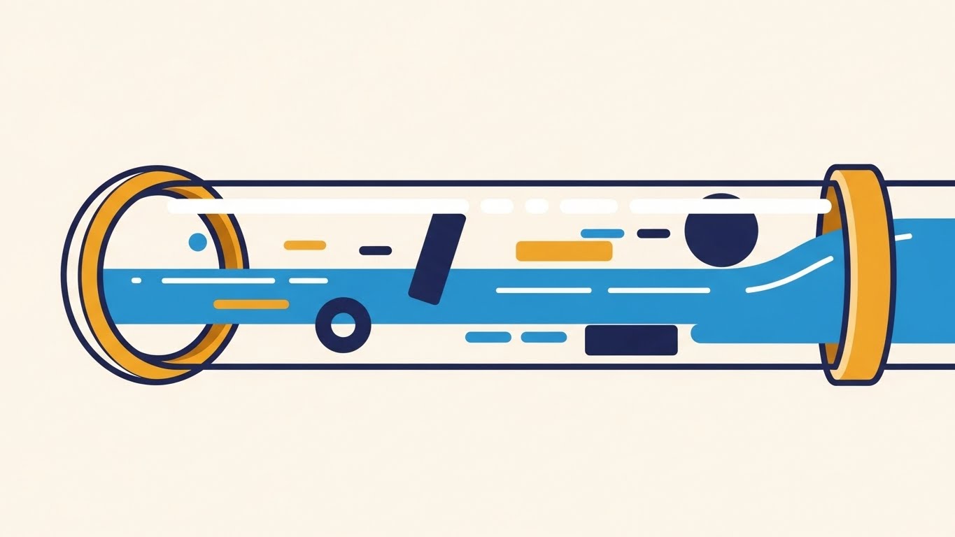 (Abstract 2D Motion Graphics): Liquid Velocity — Unimpeded Data Stream