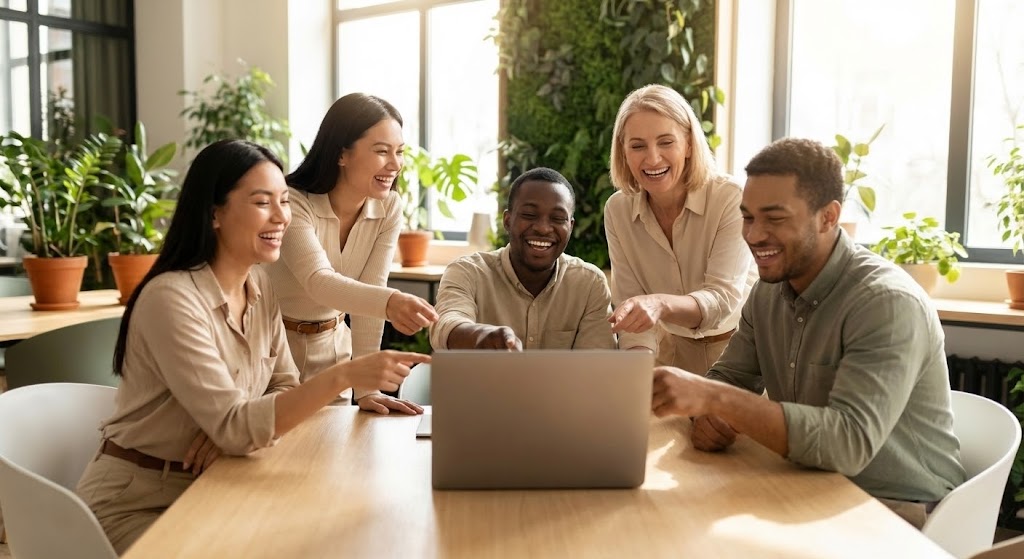 (Aspirational Stock Montage): Authentic Relief, Visualizing Implementation Success