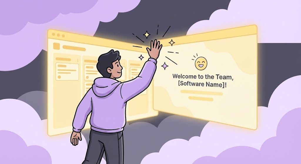 (2D Animation & UI Composition): Collaborative Symbiosis, Humanizing Digital Tools