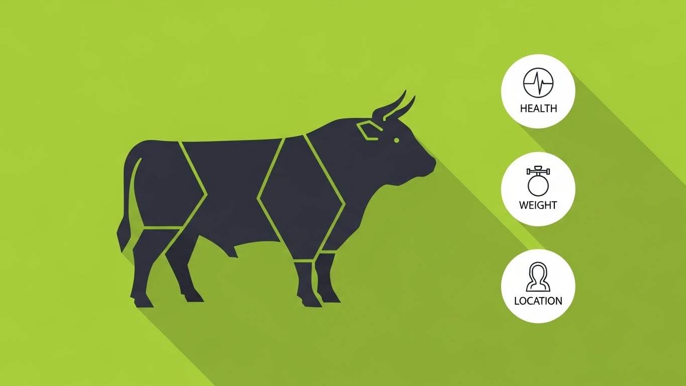 (Minimalist Flat 2D Vector): Geometric Precision + Simplifies Complex Herd Data