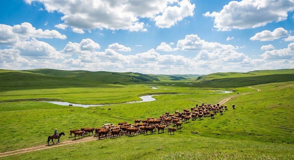 (Aspirational Stock Montage): Idyllic Landscape + Validating Long-Term Investment