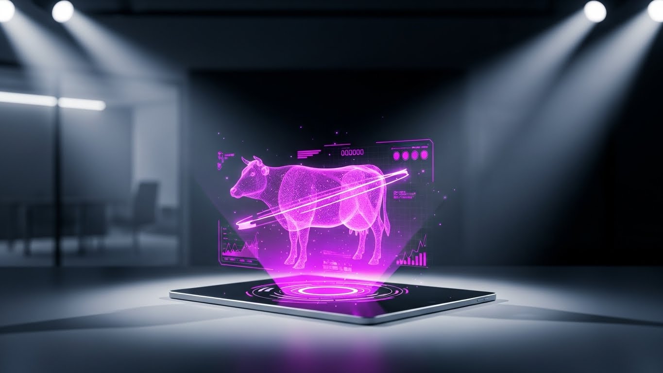 (Holographic UI over 3D Render): Futuristic Projection + Elevating the User Experience